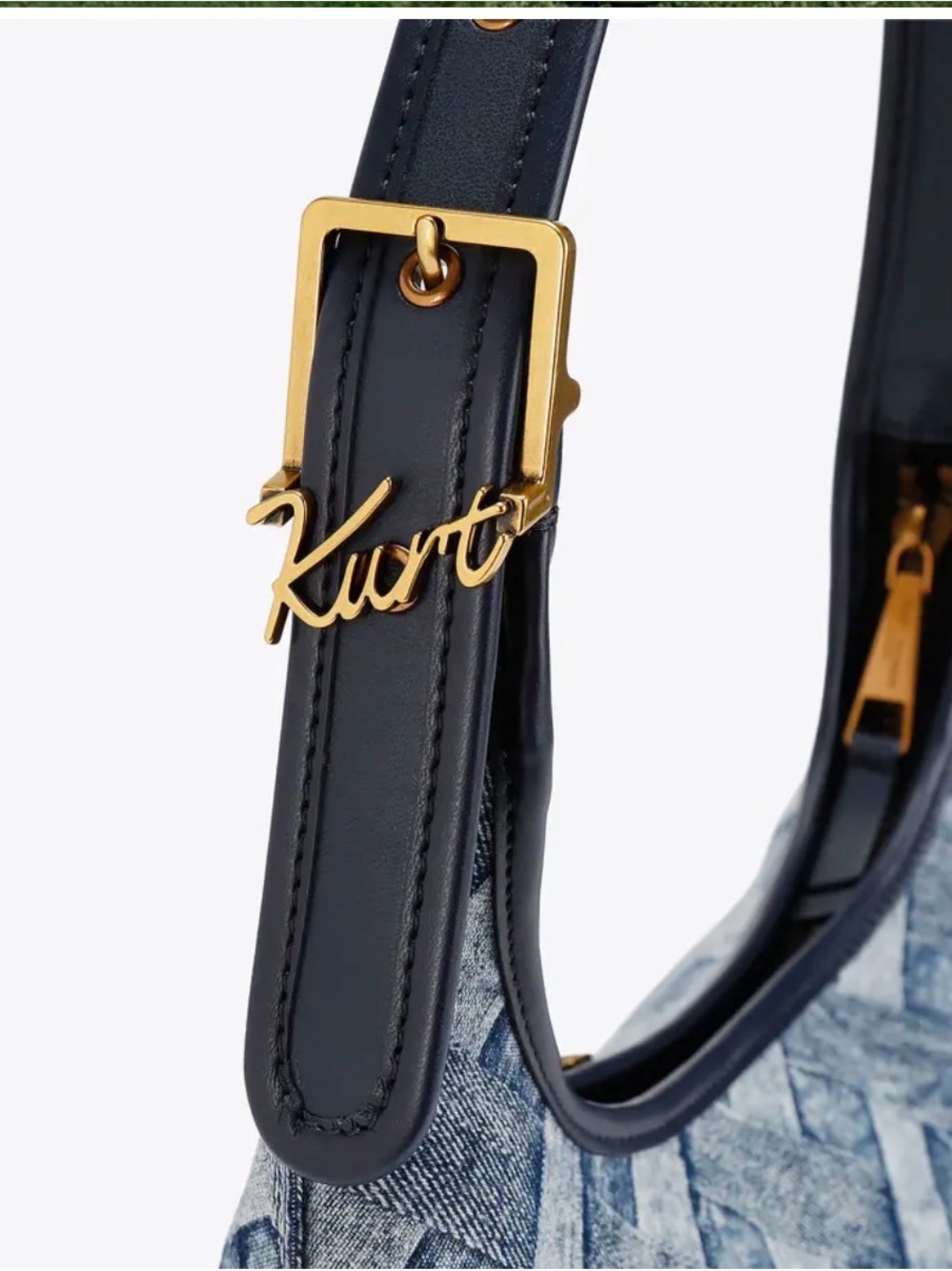 Kurt Geiger London Kurt Shoulder Bag – Denim Woven Print – NWT - Picture 7 of 8
